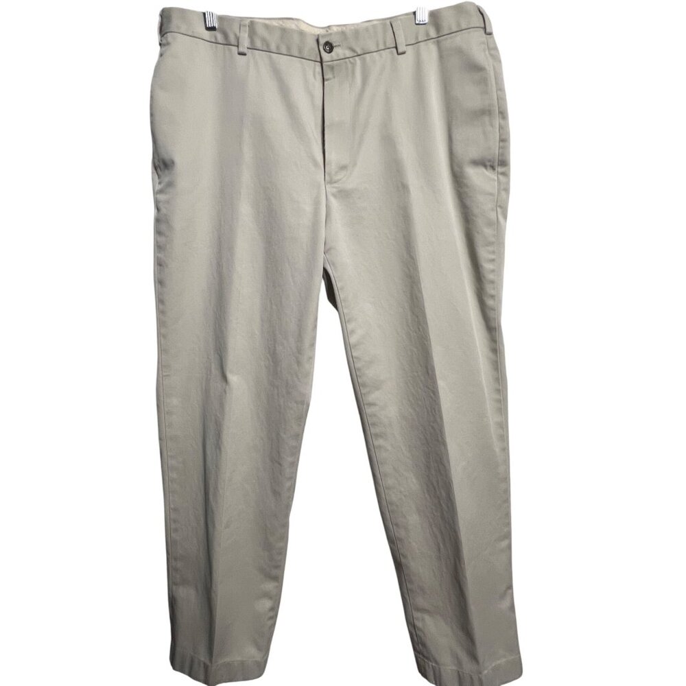 Brooks Brothers Men Advantage Chino Dress Pants W38/L30 Beige 100% Cotton Beige